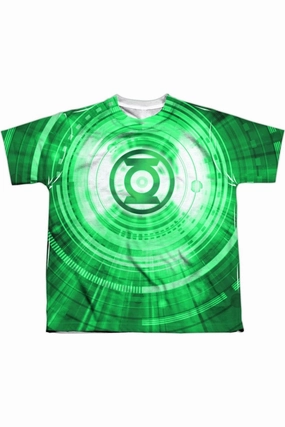 Justice League of America Radial Short Sleeve Youth Poly Crew Tee / T-Shirt graphic tees for boys, polo shirts boys