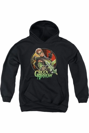 Justice League of America Sunset Archer Youth Pull Over Hoodie / Hooded Sweatshirt graphic tees for boys, polo shirts boys
