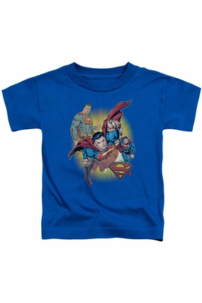 Justice League of America Superman Collage Short Sleeve Juvenile Tee / T-Shirt graphic tees for boys, polo shirts boys