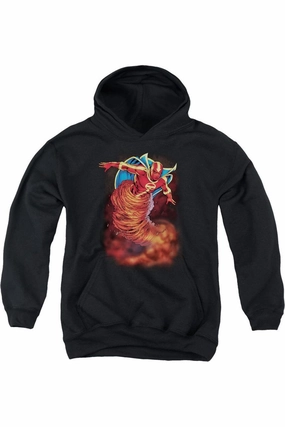 Justice League of America Tornado Cloud Youth Pull Over Hoodie / Hooded Sweatshirt graphic tees for boys, polo shirts boys