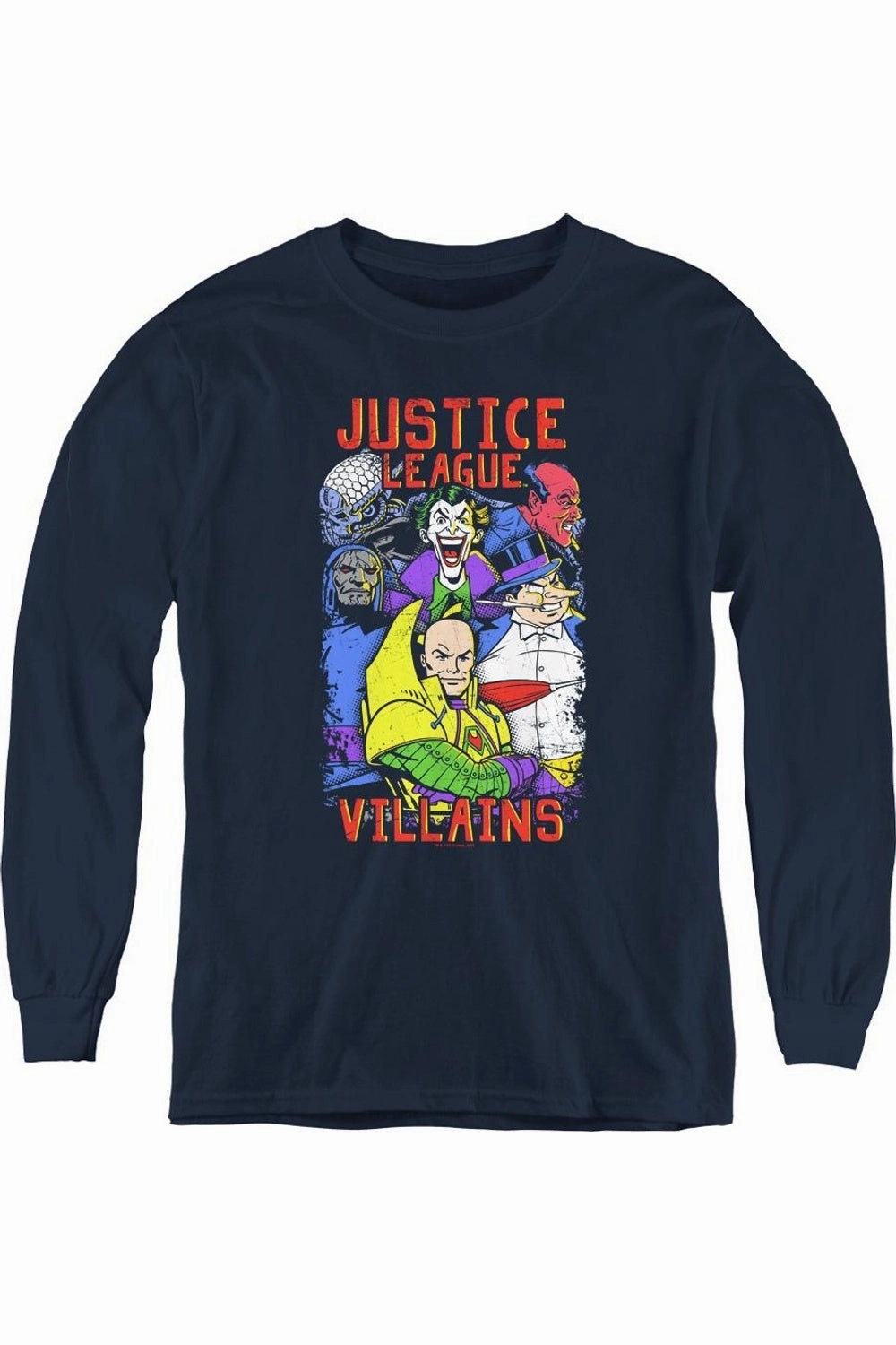 Justice League of America Villians Youth Long Sleeve Tee / T-Shirt graphic tees for boys, polo shirts boys
