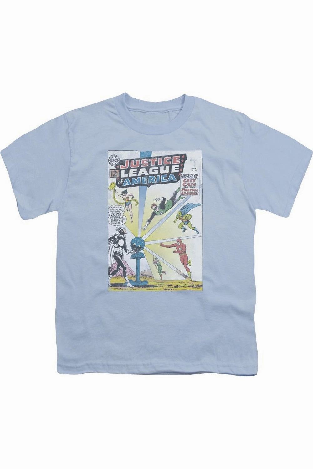 Justice League of America Vintage Cover 12 Short Sleeve Youth Tee / T-Shirt graphic tees for boys, polo shirts boys