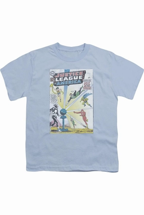 Justice League of America Vintage Cover 12 Short Sleeve Youth Tee / T-Shirt graphic tees for boys, polo shirts boys