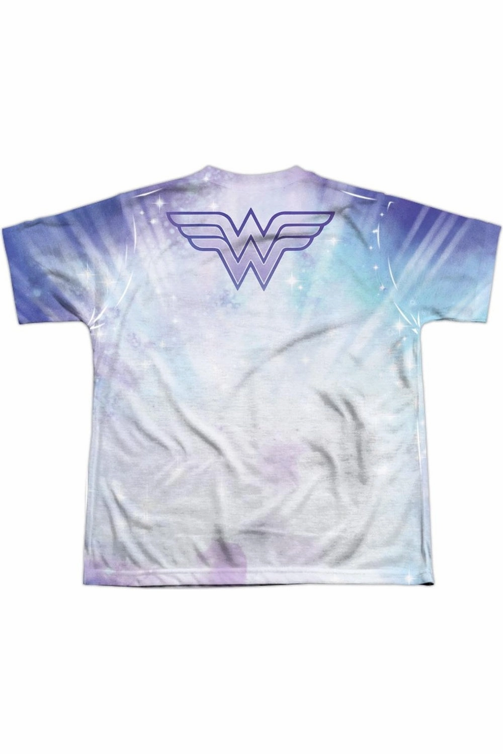 Justice League of America Warrior Goddess (Front/Back Print) Short Sleeve Youth Poly Crew Tee / T-Shirt Boys Henley T Shirt