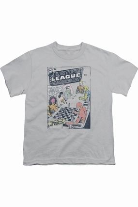 Justice League of America World Of No Return Short Sleeve Youth Tee / T-Shirt graphic tees for boys, polo shirts boys