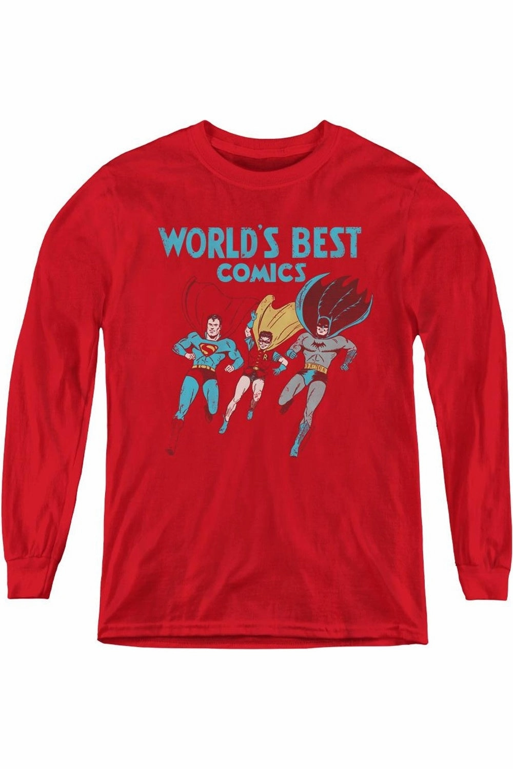 Justice League of America Worlds Best Youth Long Sleeve Tee / T-Shirt graphic tees for boys, polo shirts boys