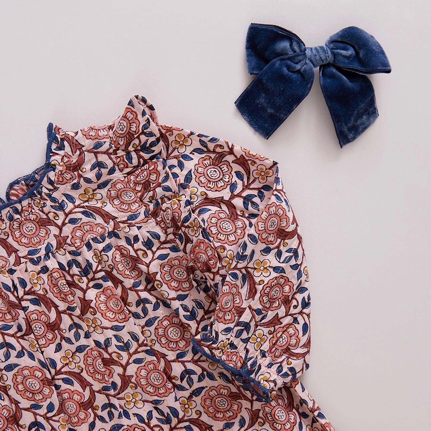 Kalani Top In Pink Blossom Girls Tunic Top