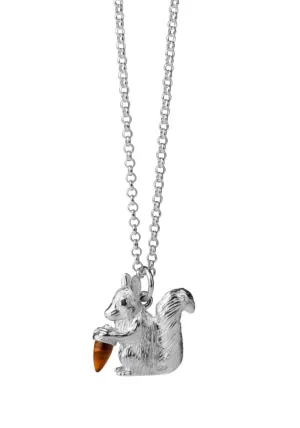 Karen Walker Jewellery Karen Walker - Squirrel Necklace - Silver Tiger's eye - Blue Sapphire