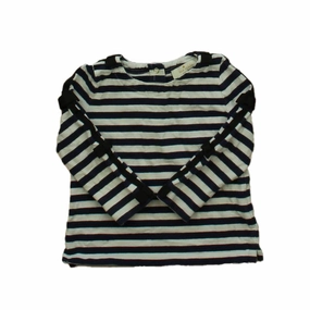Kate Spade Girls Navy Stripe Long Sleeve T-Shirt ruffle tops girls, long sleeve tees girls