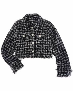 KatieJnyc Charlize Boucle Wool-Blend Jacket girls trench coats, waterproof jackets girls