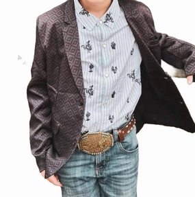 Keep 'em Punchy Kids Blazer In Multi winter jackets for boys, lightweight puffer boys
