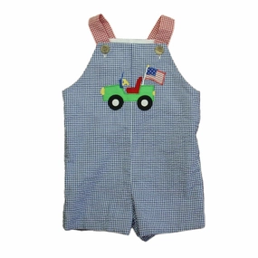 Kelly's Kids Boys Blue | White Golf Cart Romper 2-piece outfit boys, toddler matching sets