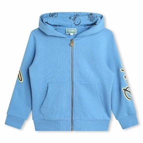 Kenzo Boys Classic Hood Long Sleeve Sweatshirt boys cable knit, zip up knitwear boys
