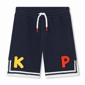 Kenzo Boys Drawstring Logo-Patch Shorts boys athletic shorts, cargo shorts boys