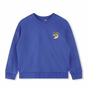 Kenzo Boys Embroidered Logo Crew Neck Sweatshirt boys cable knit, zip up knitwear boys