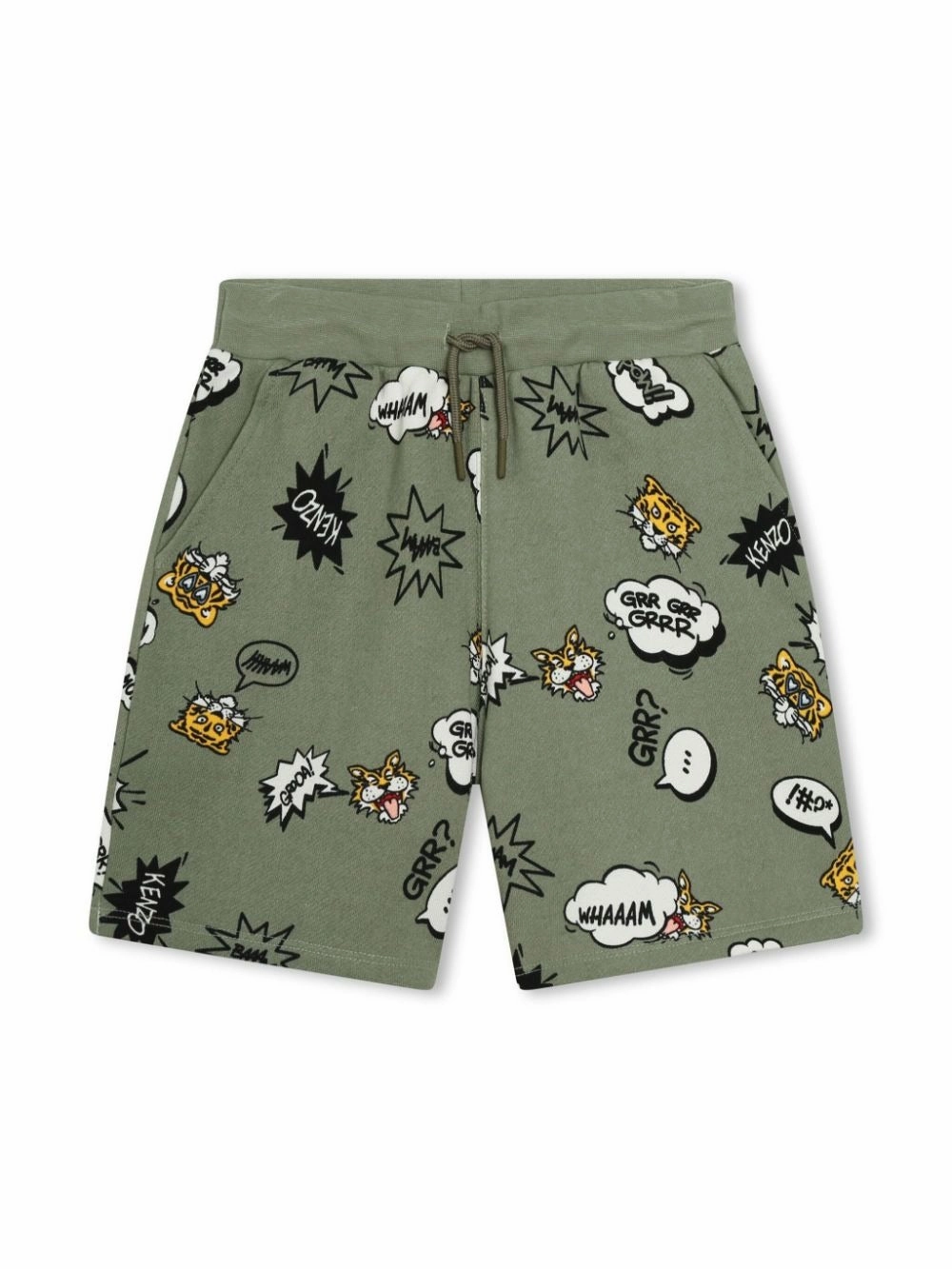 Kenzo Boys Tiger-Print Drawstring Cotton Shorts boys athletic shorts, cargo shorts boys