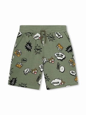 Kenzo Boys Tiger-Print Drawstring Cotton Shorts boys athletic shorts, cargo shorts boys