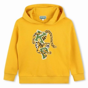 Kenzo Boys Tiger Print Fleece Hooded Sweatshirt boys cable knit, zip up knitwear boys