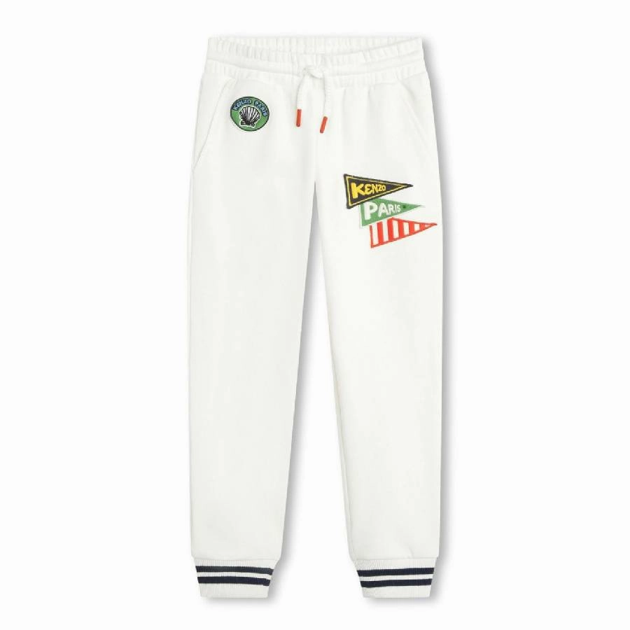 Kenzo Girls Applique Logo Cotton Track Pants girls workout sets, yoga pants girls