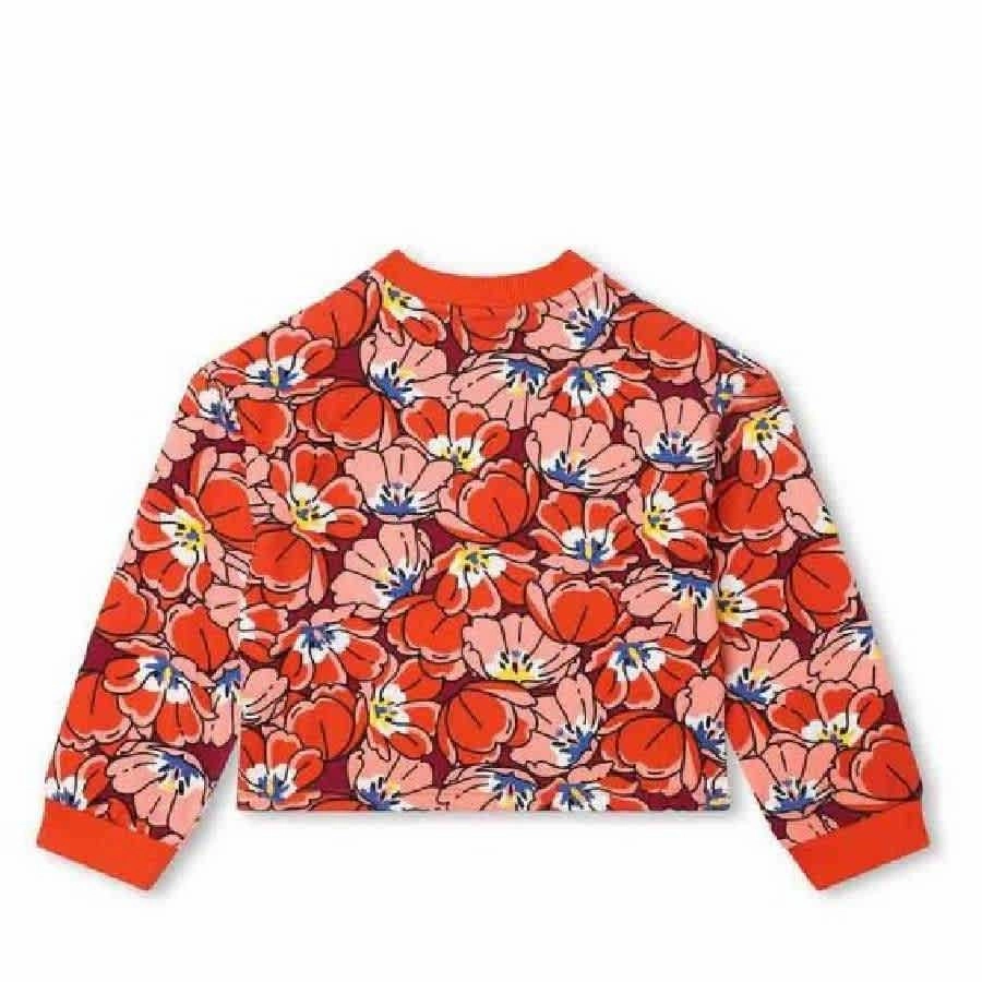Kenzo Girls Floral Print Cotton Sweatshirt Girls Tunic Top