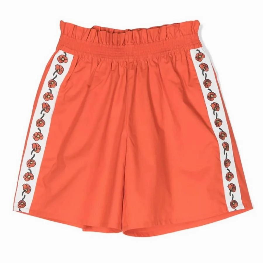 Kenzo Kids Embroidered Elastic Waist Shorts boys athletic shorts, cargo shorts boys