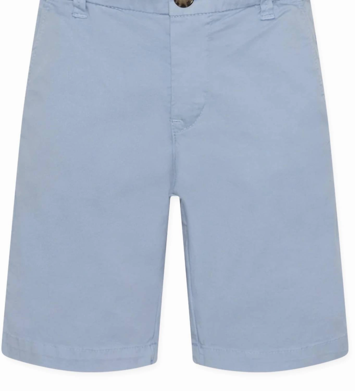 Kid's Barry Chino Shorts In Sky Blue boys athletic shorts, cargo shorts boys