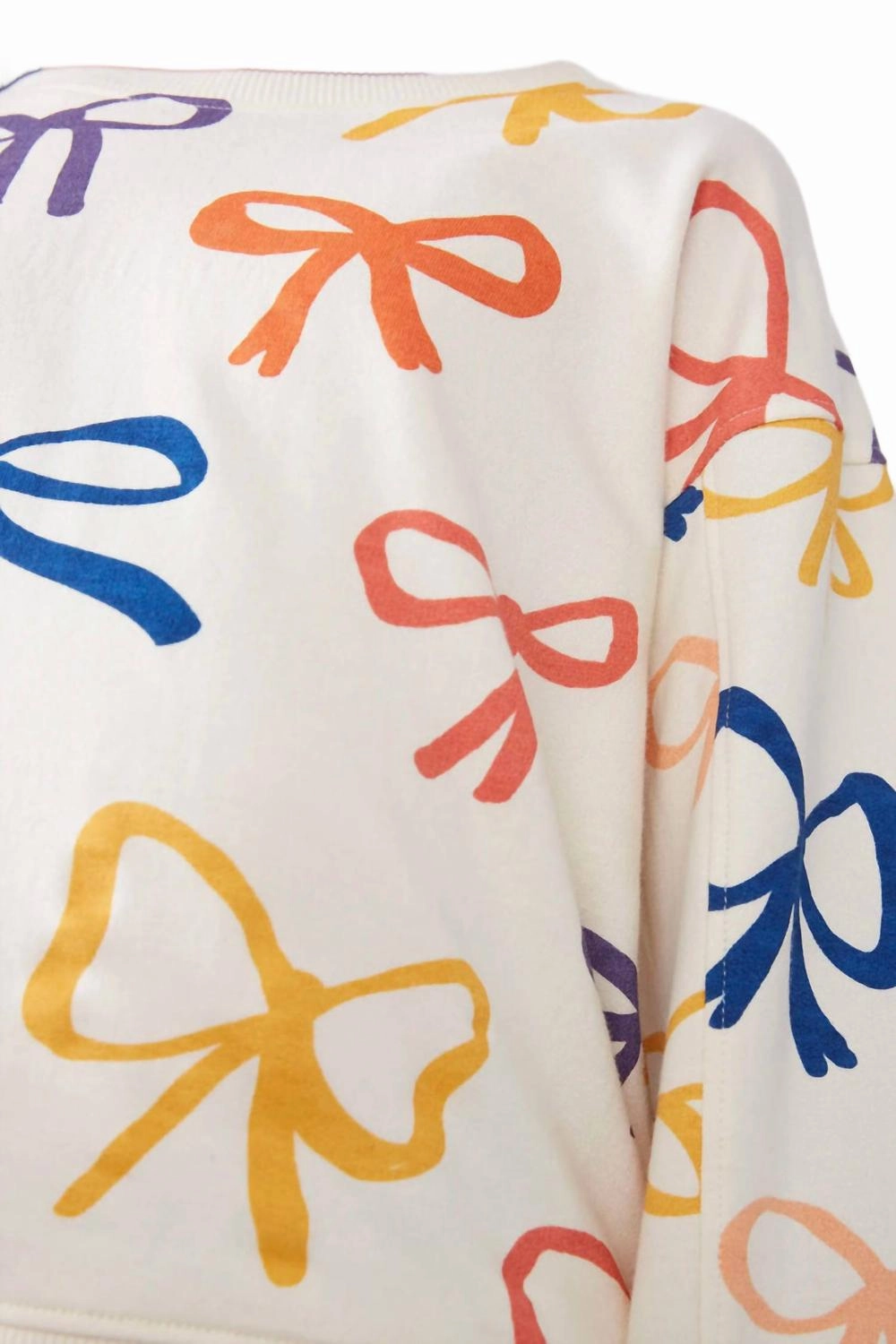 Kid's Bow Print Sweatshirt In Multi Girls Tunic Top