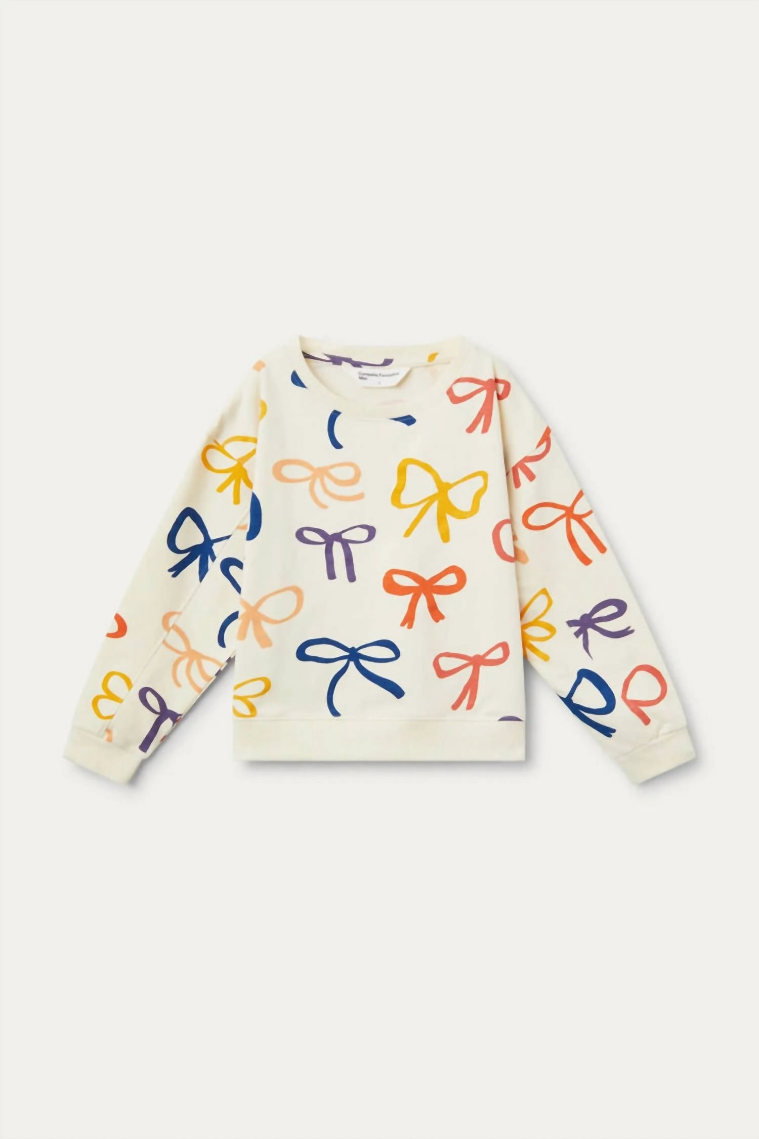 Kid's Bow Print Sweatshirt In Multi ruffle tops girls, long sleeve tees girls