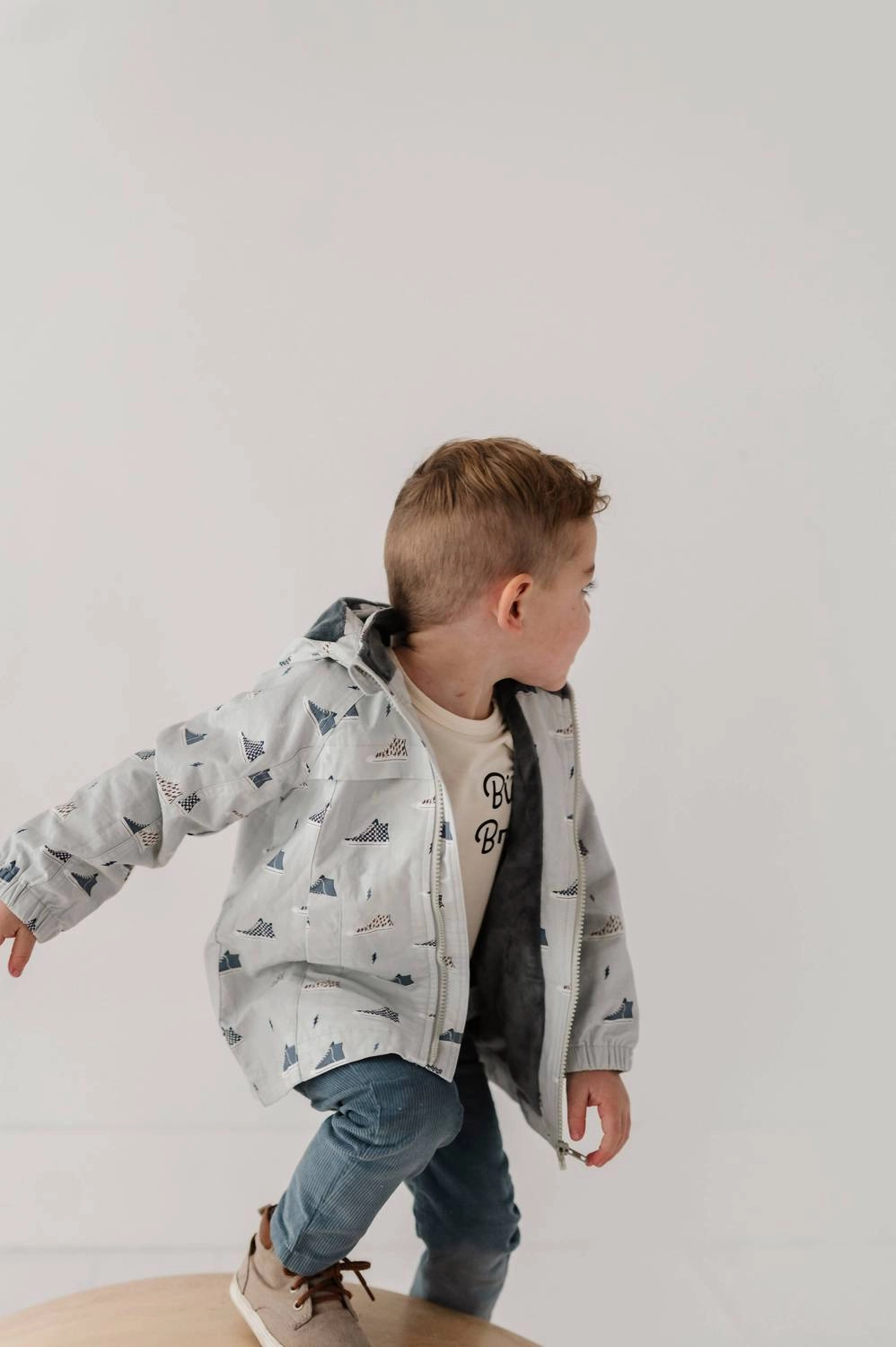 Kid's Boy Cotton Jacket In Sneaker Boys Waterproof Parka