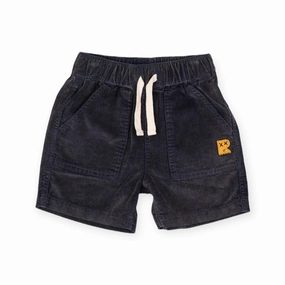 Kid's Cord Short In Washed Navy boys athletic shorts, cargo shorts boys