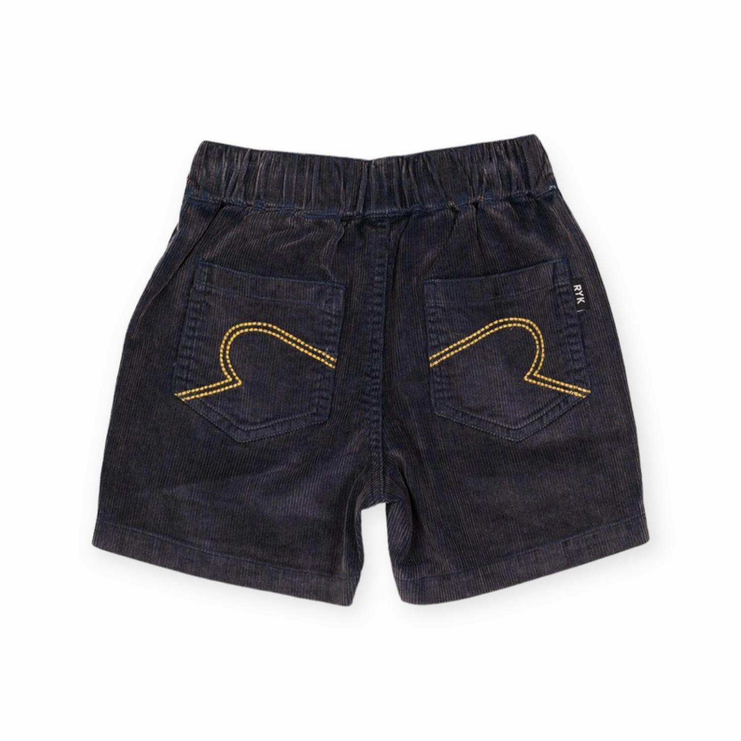 Kid's Cord Short In Washed Navy Boys Drawstring Athletic Shorts