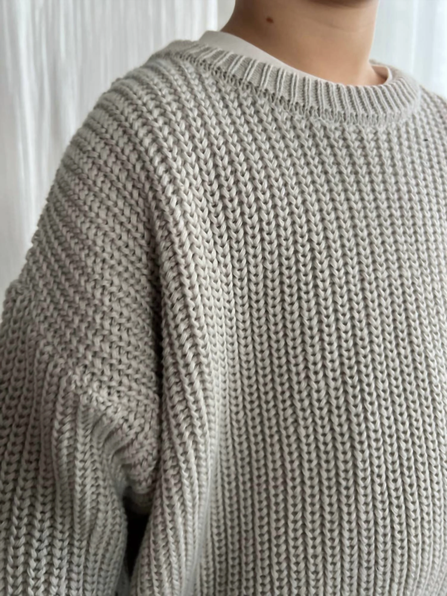 Kid's Cotton Sweater In Grey Girls Tunic Top