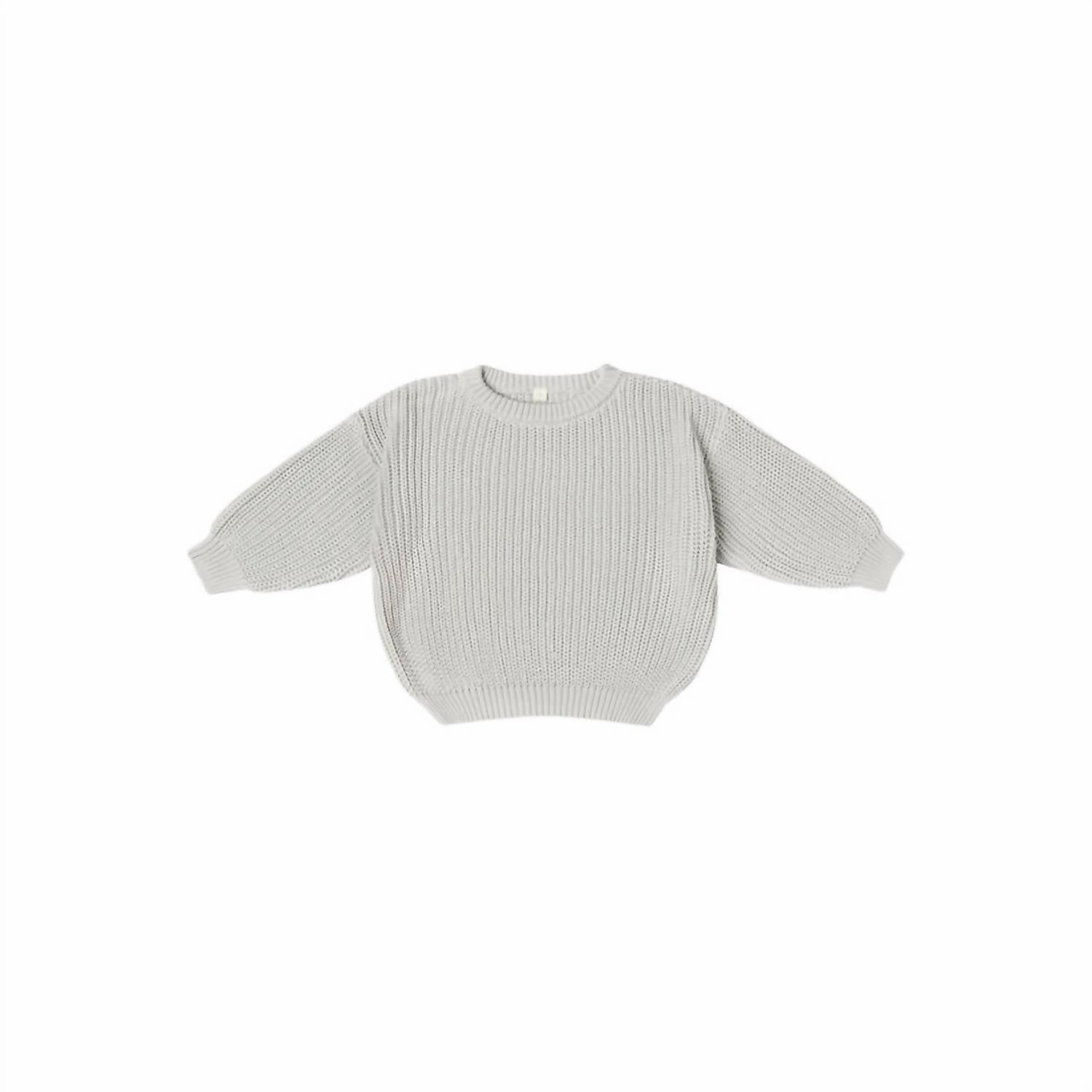 Kid's Cotton Sweater In Grey ruffle tops girls, long sleeve tees girls