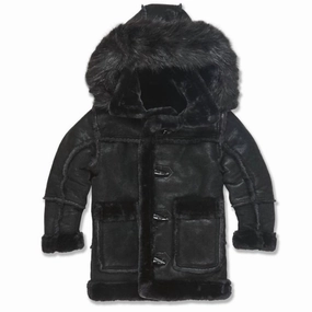 Kid's Denali Shearling Jacket In Black winter jackets for boys, lightweight puffer boys