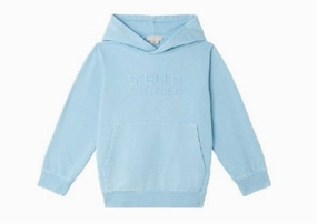 Kid's Embroidered Hoodie In Blue ruffle tops girls, long sleeve tees girls