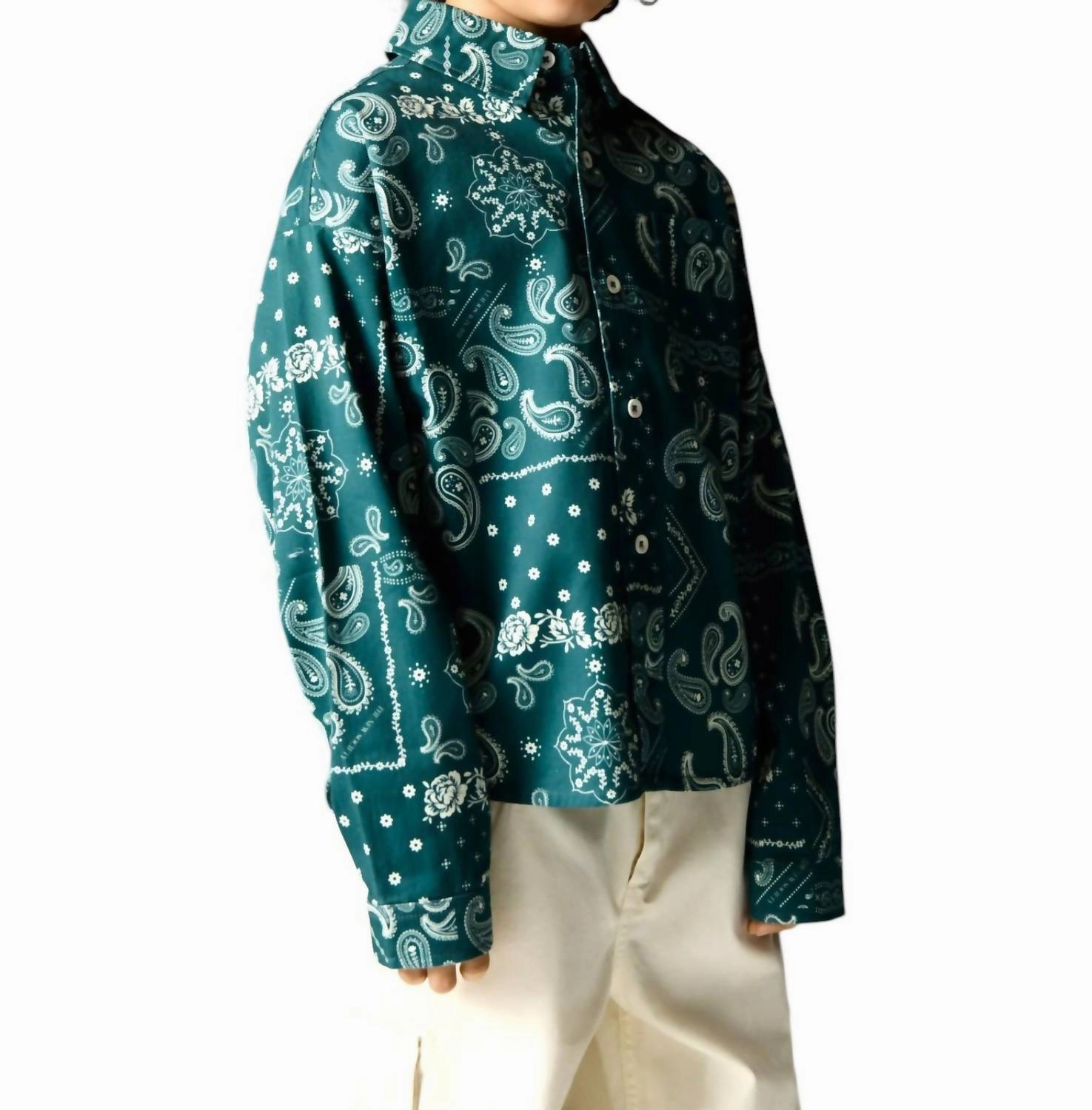 Kid's Gallen Paisley Shirt In Adventure Green graphic tees for boys, polo shirts boys