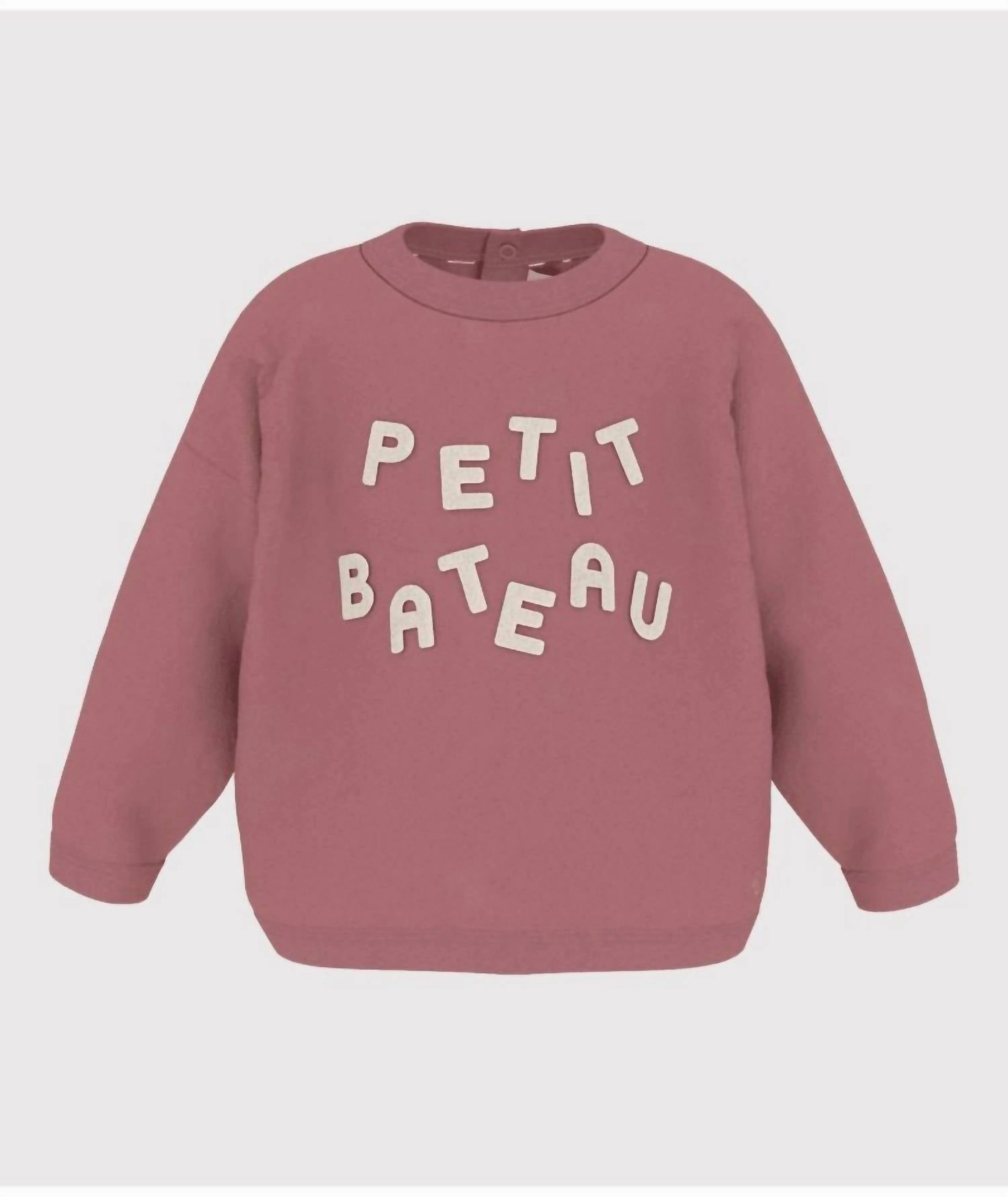 Kid's Logo Sweatshirt In Raspberry ruffle tops girls, long sleeve tees girls