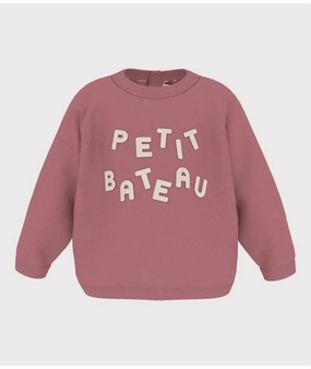 Kid's Logo Sweatshirt In Raspberry ruffle tops girls, long sleeve tees girls