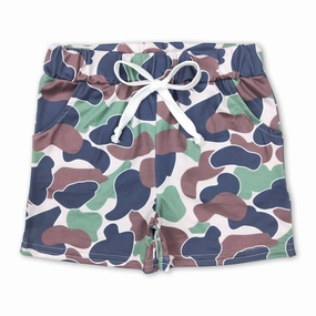 Kid's Pockets Summer Shorts In Camo Print boys athletic shorts, cargo shorts boys