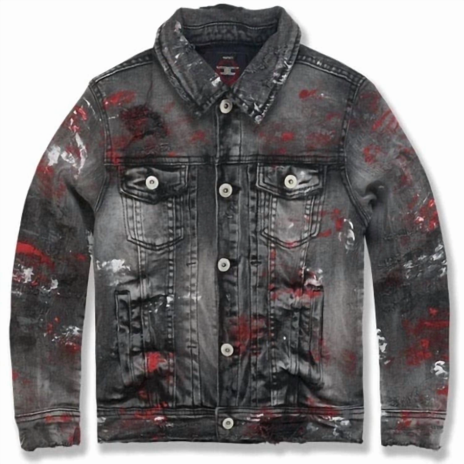 Kids' Avalanche Denim Trucker Jacket In Bred winter jackets for boys, lightweight puffer boys