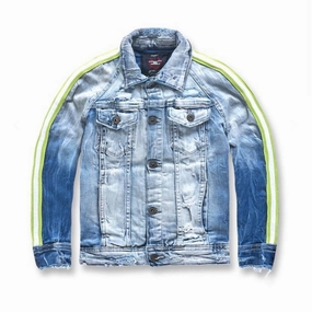 Kids' Grand Prix Striped Jacket In Aged Wash winter jackets for boys, lightweight puffer boys