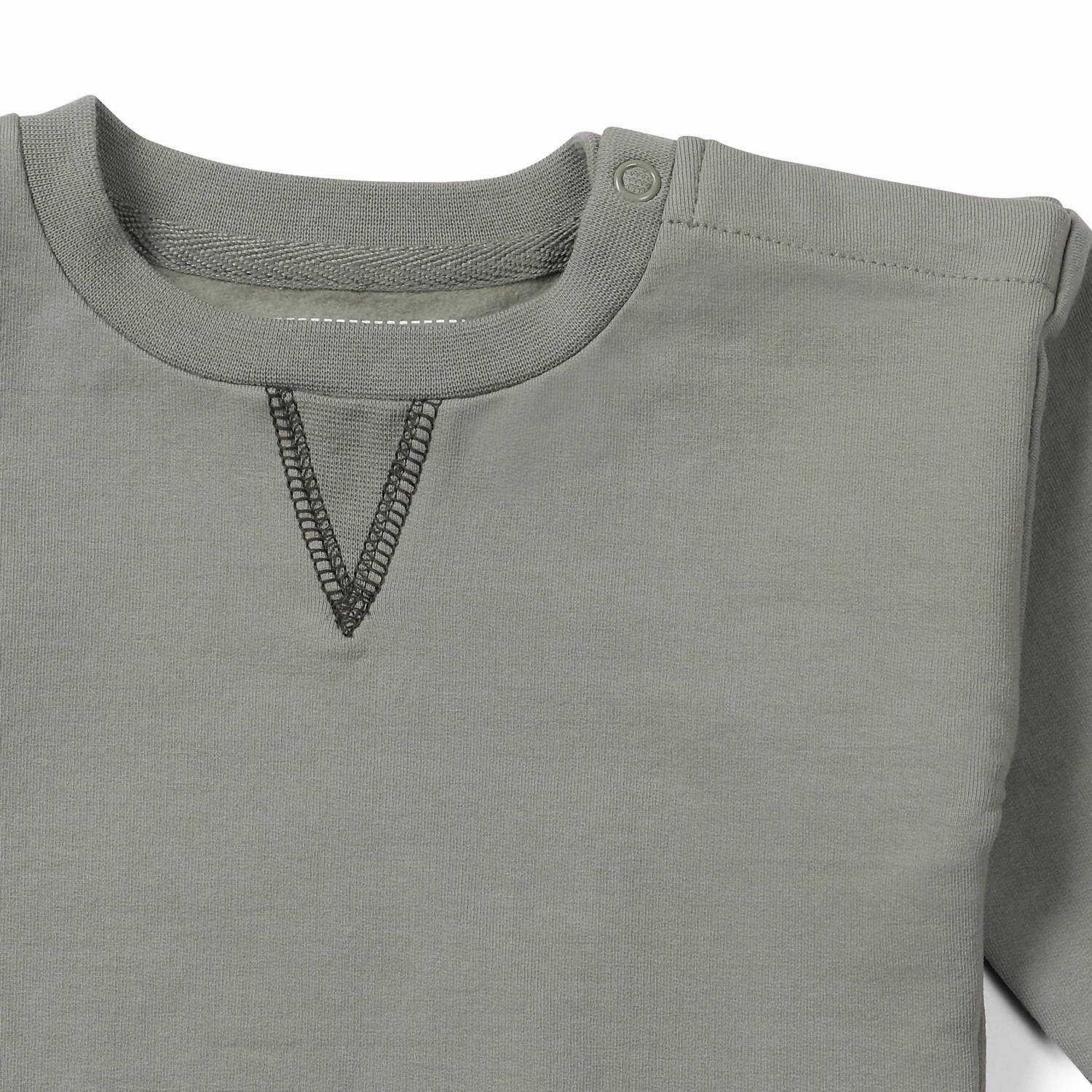 Kids' Organic Cotton Sweatshirt In Olive Girls Tunic Top