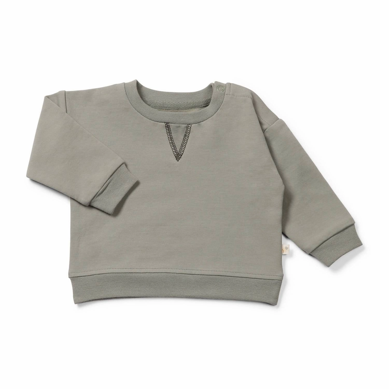 Kids' Organic Cotton Sweatshirt In Olive Girls Tunic Top
