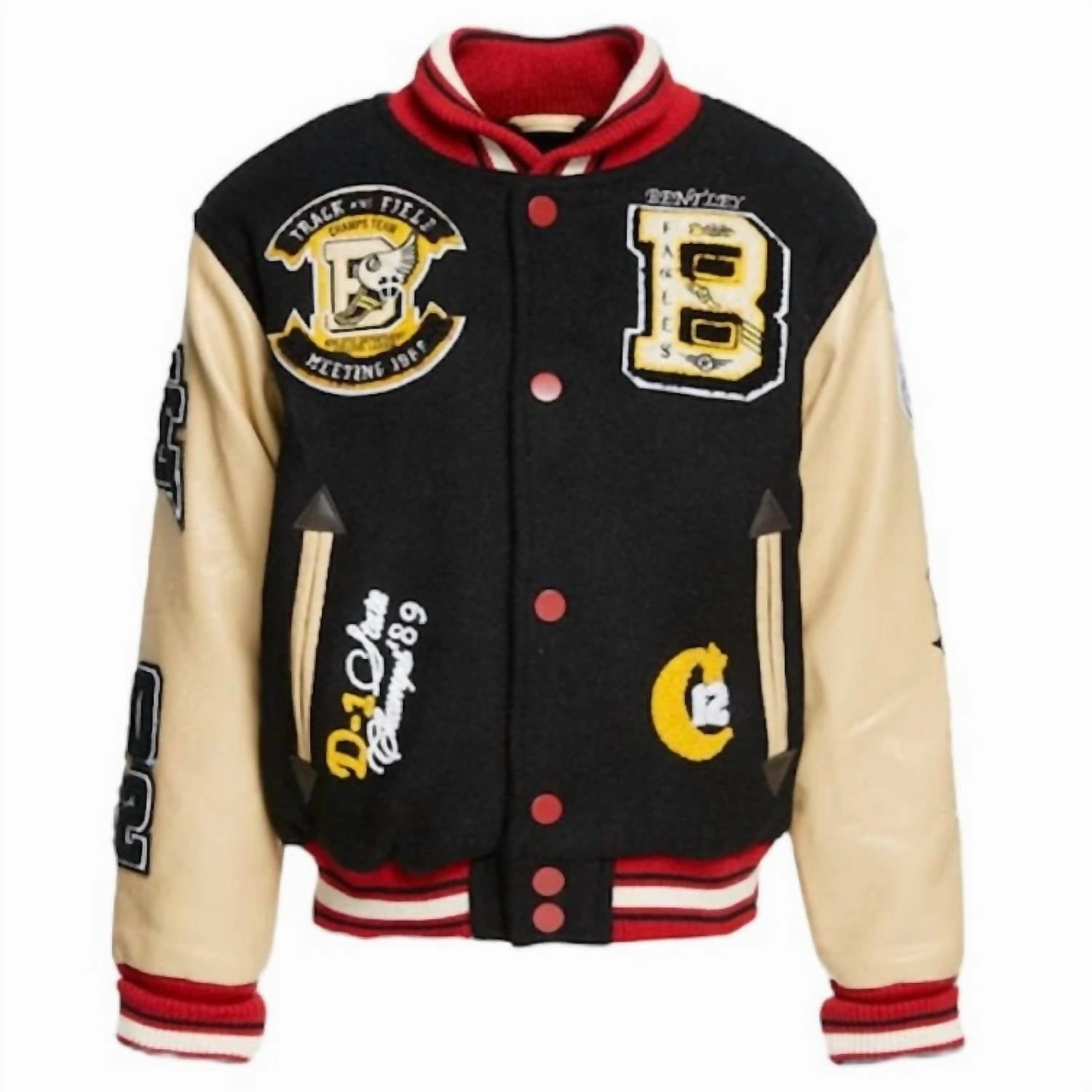 Kids Boy Track & Field Varsity Jacket In Bentley winter jackets for boys, lightweight puffer boys