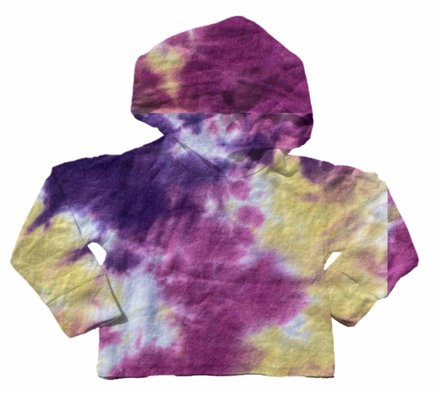 Kids Crop Hoody In Berry Blast ruffle tops girls, long sleeve tees girls