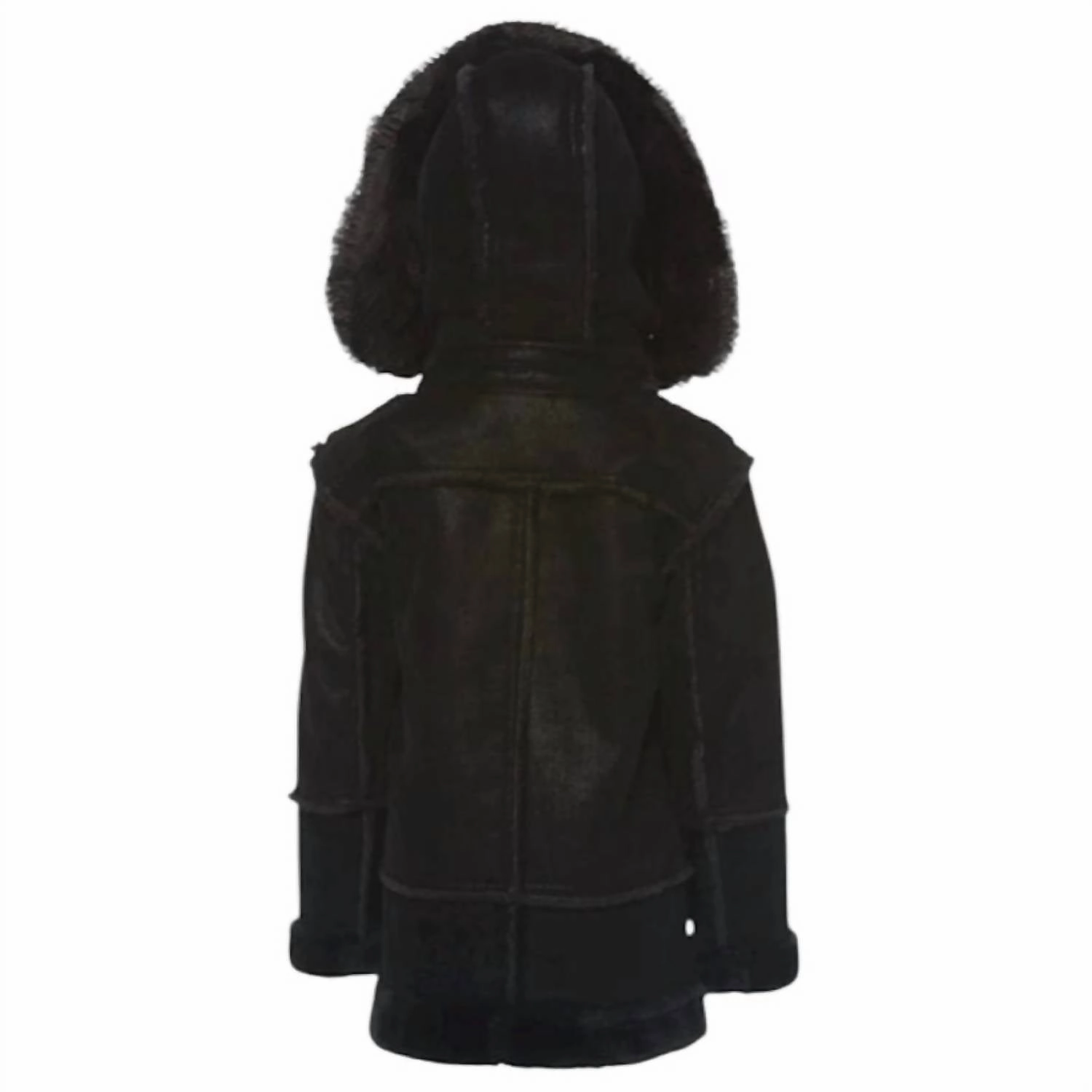 Kids Denali Shearling Jacket In Black Boys Waterproof Parka