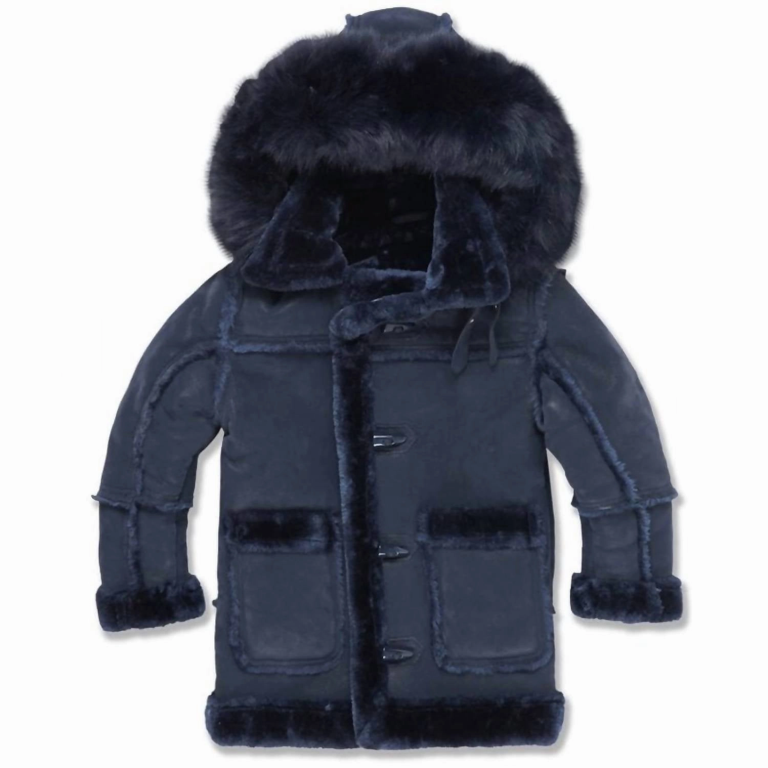Kids Denali Shearling Jacket In Navy winter jackets for boys, lightweight puffer boys