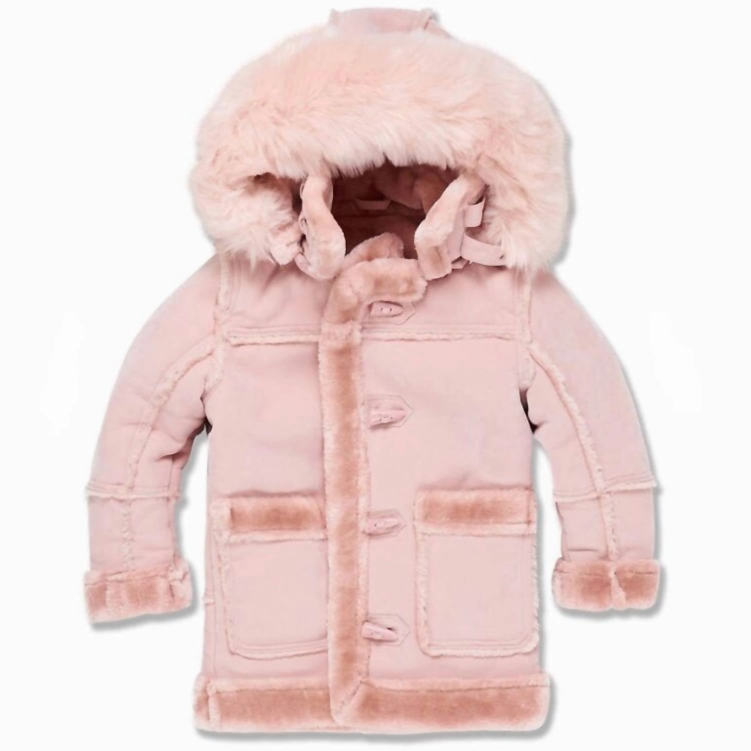 Kids Denali Shearling Jacket In Pink winter jackets for boys, lightweight puffer boys