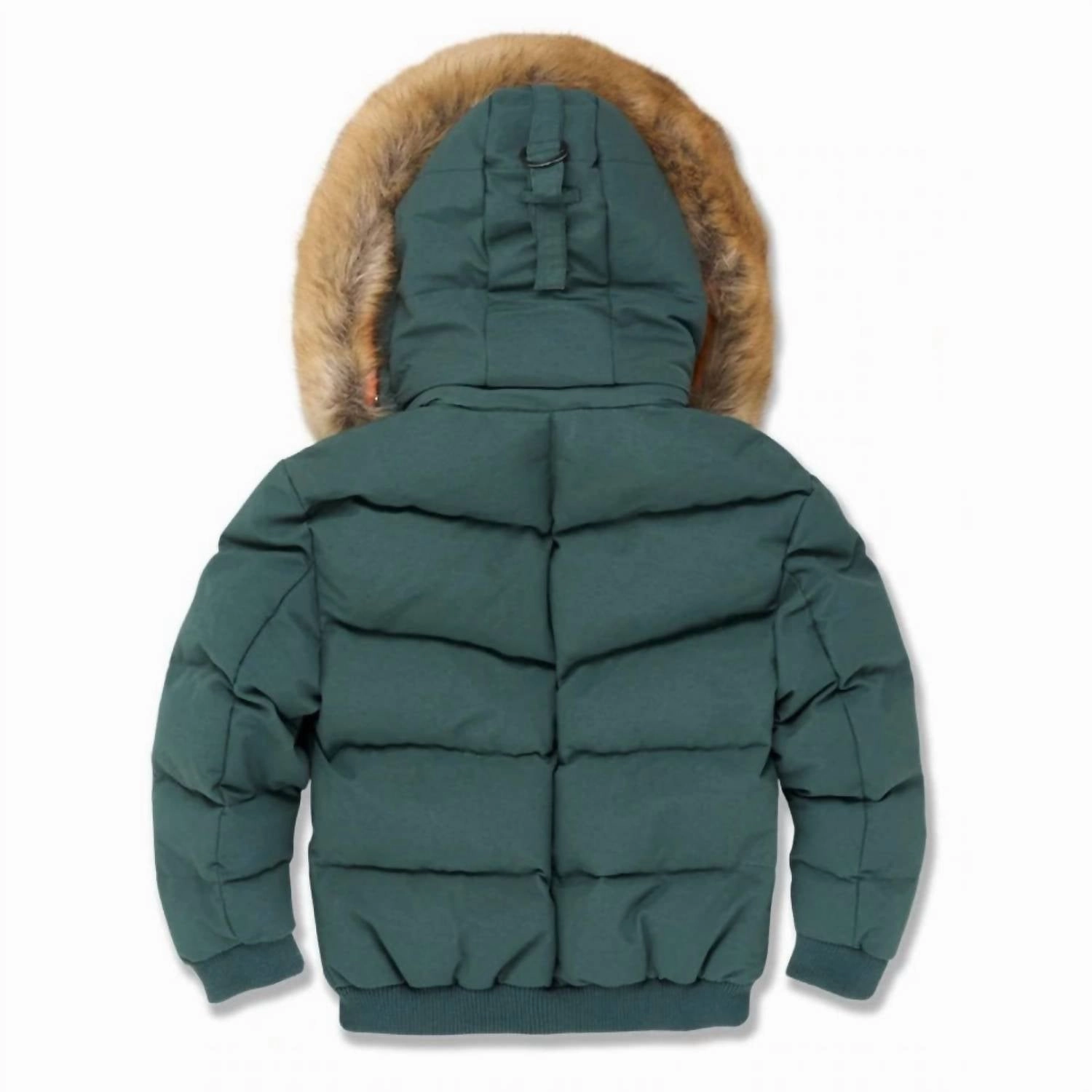Kids Hollis Bomber Jacket In Army Green Boys Waterproof Parka