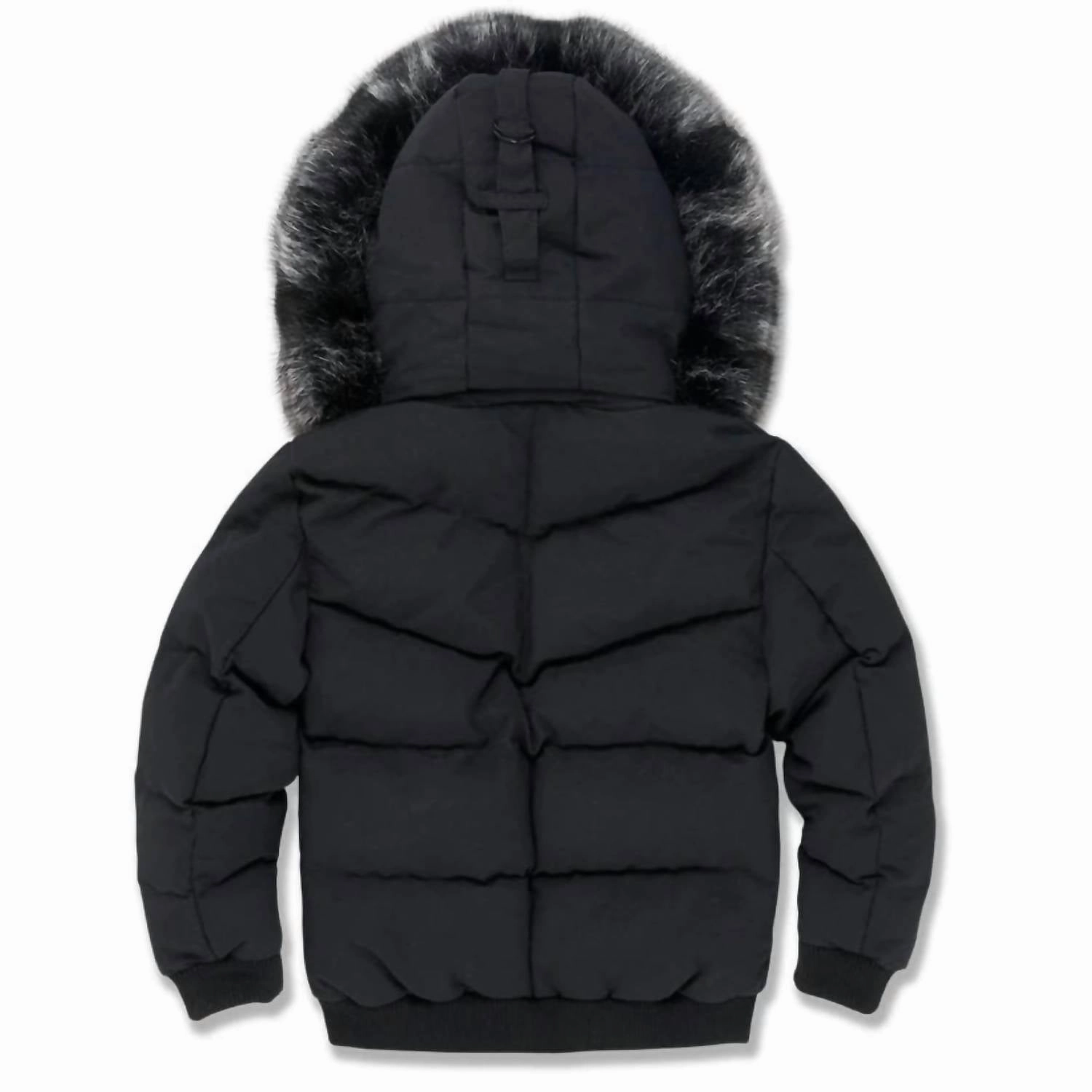 Kids Hollis Bomber Jacket In Black Boys Waterproof Parka